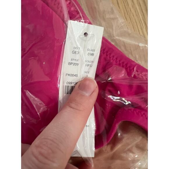 NWT J.Crew Heritage 1989 High Leg Bikini Bottoms Radiant Fuchsia Pink Women's S - Picture 7 of 8